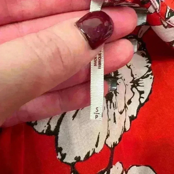 Free People Sz S Red Floral Sundress - Picture 2 of 5